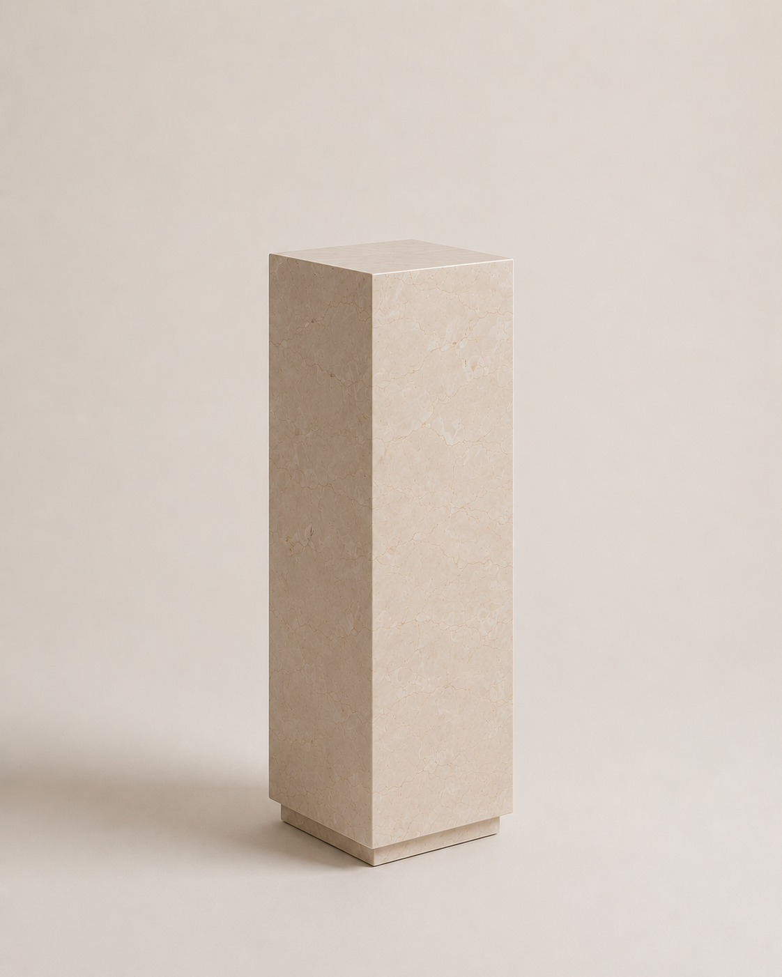 Luna Pearl marble plinth, honed, Tall — PLNTH Luna set