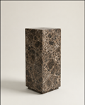 Marron Emperador marble plinth, polished, Standard — PLNTH Edition