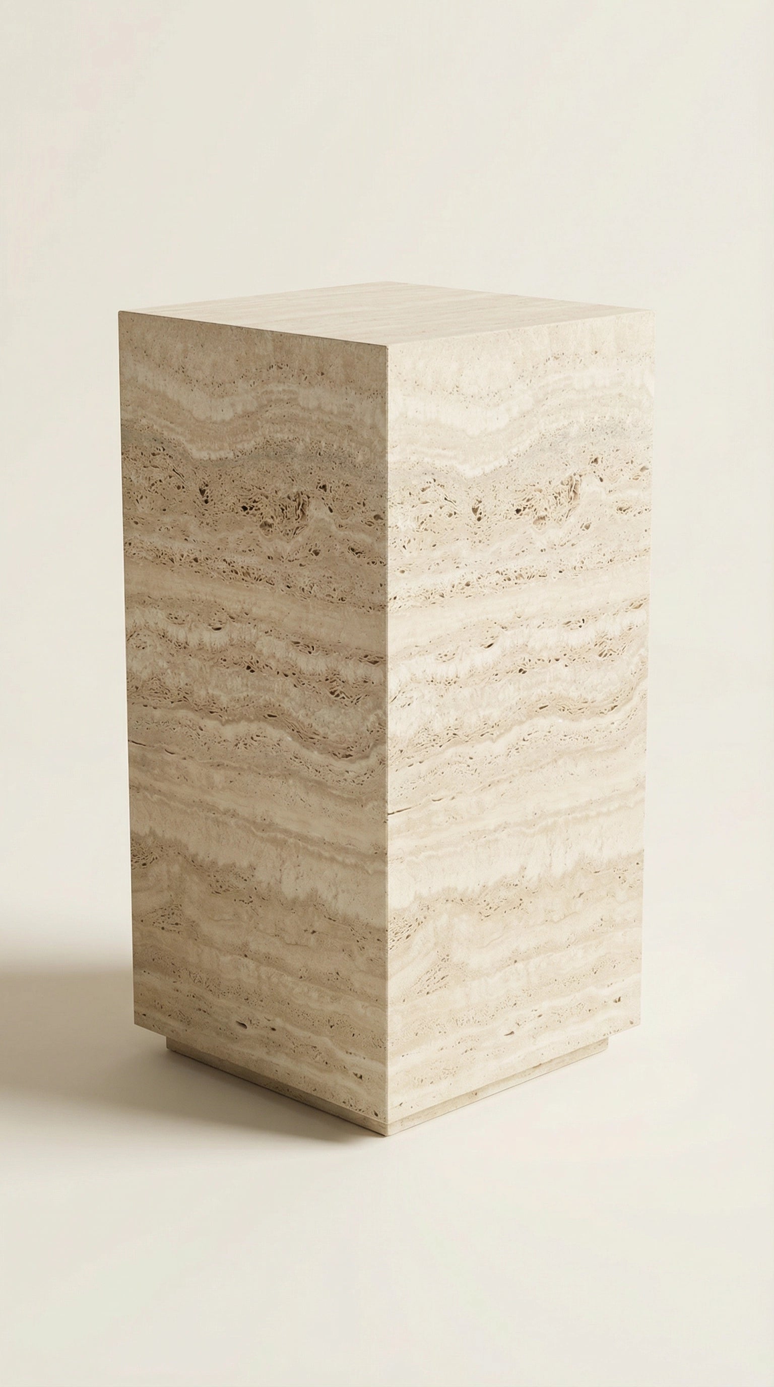 Travertino Bianco Classico plinth, Standard — PLNTH Series 01