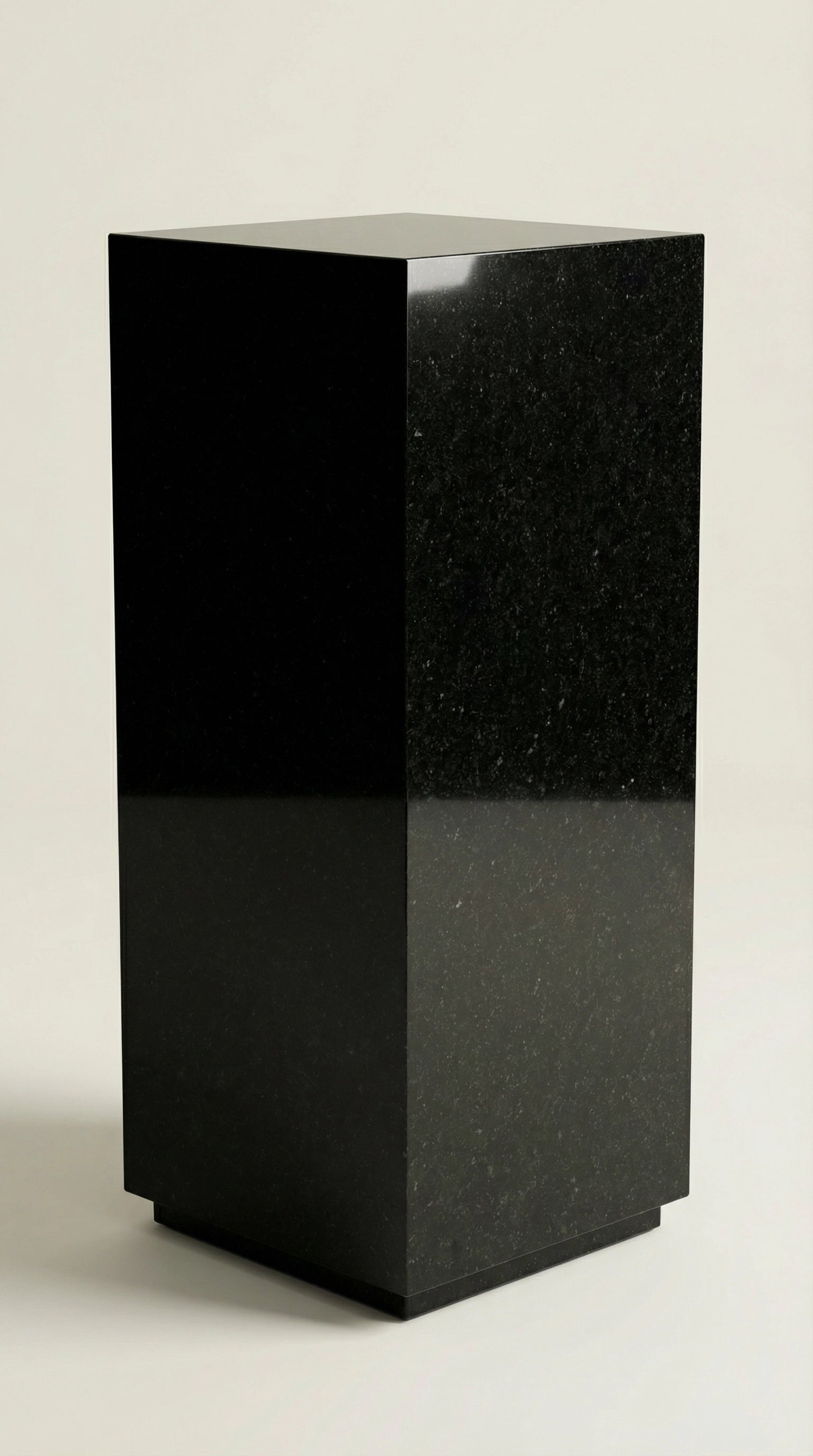 Nero Assoluto granite plinth, Tall — PLNTH Series 01